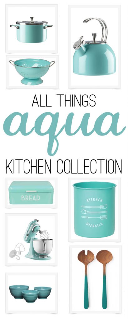 I LOVE this kitchen collection - its all about AQUA! Such a great kitchen collection - I want everything!