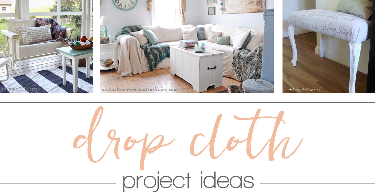 Drop cloth project ideas {the best of decorating on a budget}