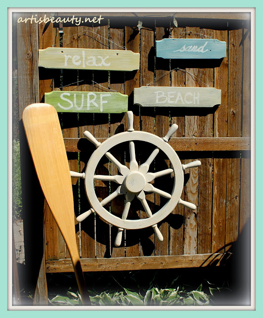 so many great ideas for things made from old ladders - these signs are so cute!