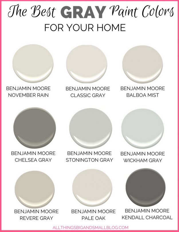 Gray Paint Colors for Your Home - (Best Benjamin Moore Gray Paint)