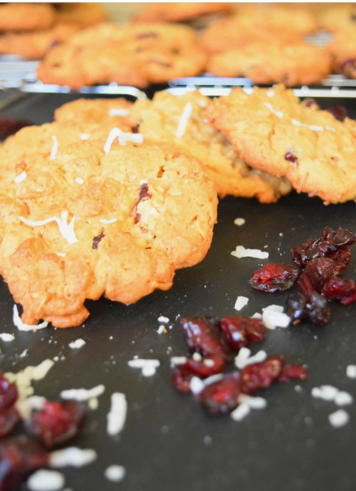 Peanut Butter Oatmeal Cookies with Dried Cranberries