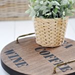 How to make a rustic style lazy Susan tray