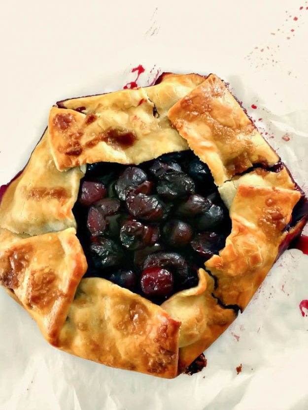 how to make an easy homemade sweet cherry galette