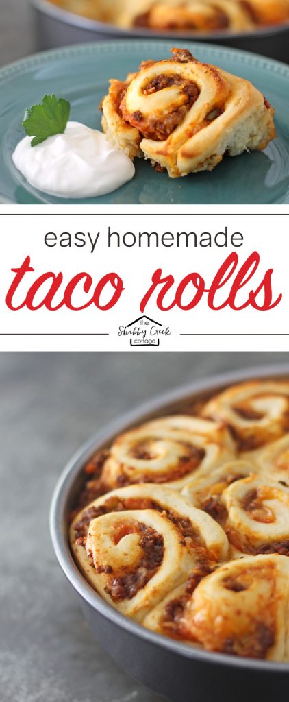 How to make quick and easy homemade taco rolls - these look SO good!
