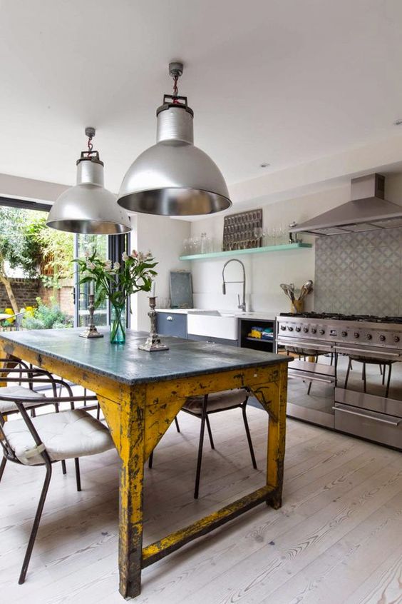 Upcycled Kitchen Island Ideas, Convert Dining Table To Kitchen Island