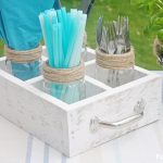 Utensil caddy you can make yourself. Easy diy caddy for summer and spring