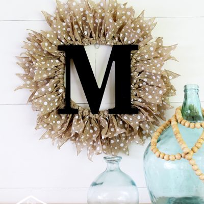 How to Make a Monogrammed Burlap Wreath