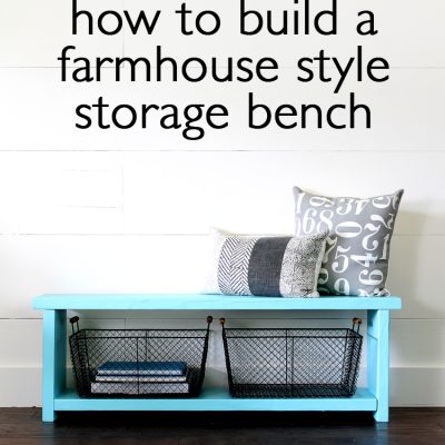 How to Build a Farmhouse Style Storage Bench