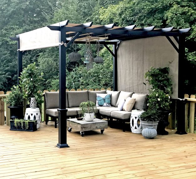 Decorate An Above Ground Pool Deck, Above Ground Pool Deck Ideas Pergola
