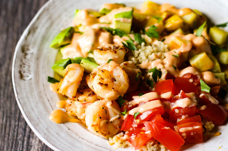 Love bang bang shrimp? These buddha bowls are an awesome spin on it!