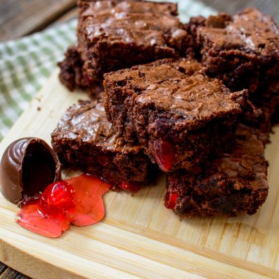 Chocolate Covered Cherry Brownies