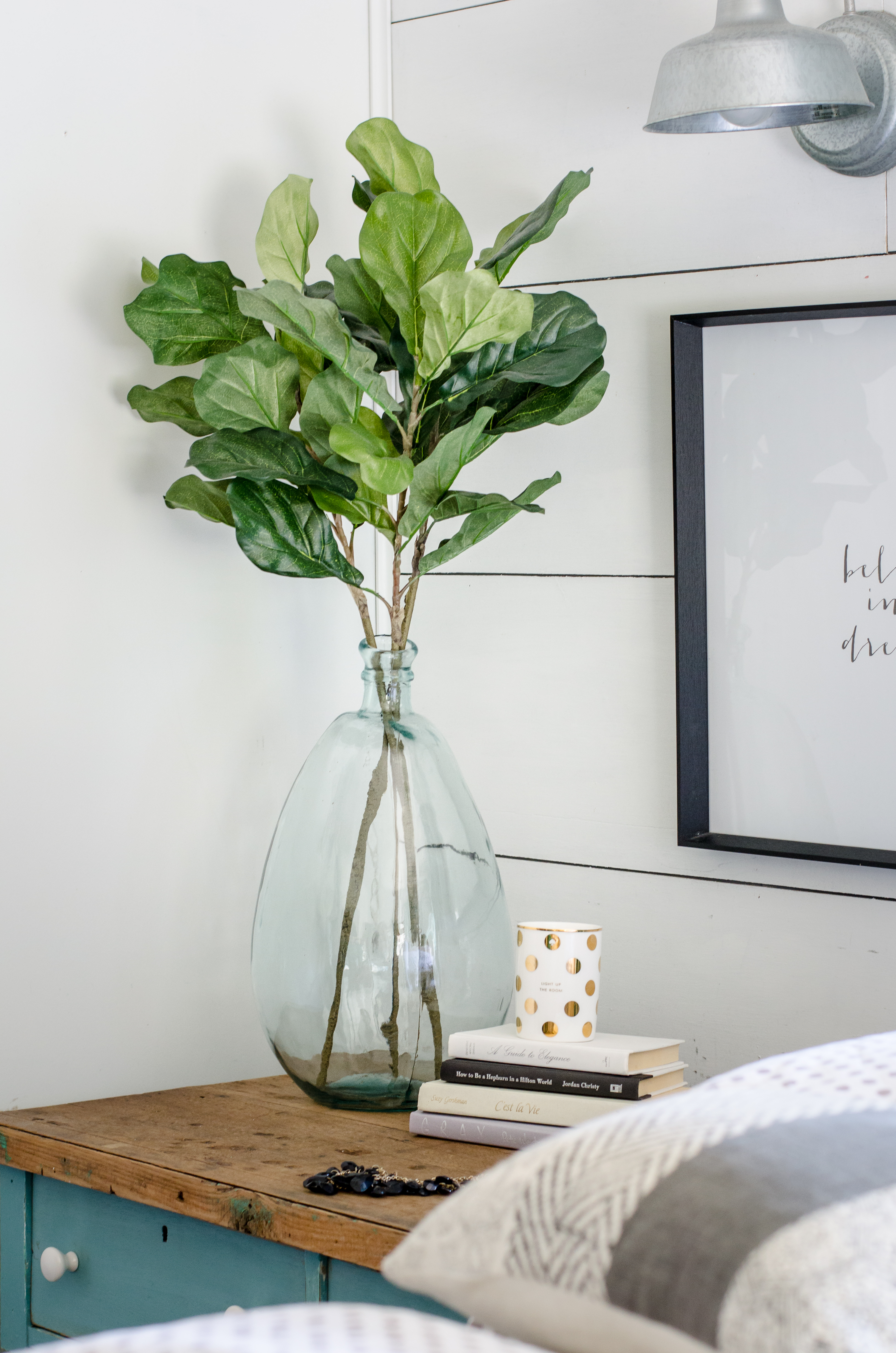 farmhouse style artificial plants The Shabby Creek Cottage